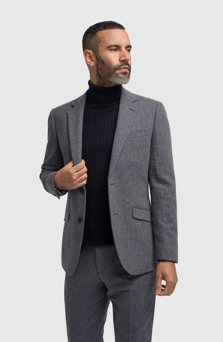 Cavani Thomas Savoy Blue Tweed Blazer - jjdonnelly