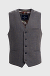 Cavani Thomas Savoy Blue Tweed Waistcoat - jjdonnelly