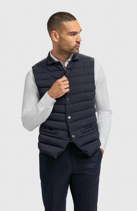 Cavani Perry Waistcoat Gillet - Navy - jjdonnelly