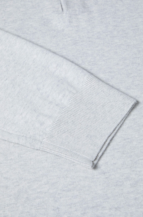 Benetti Calvin Long Sleeve Knit Polo - Silver - jjdonnelly