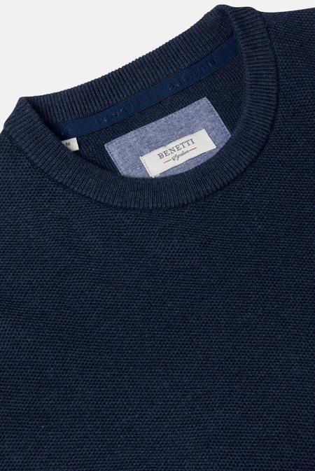 Benetti Dawson Crew Neck Knitwear - Indigo - jjdonnelly