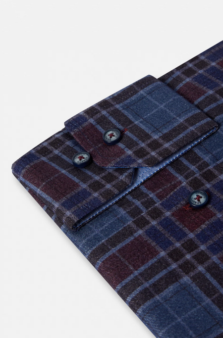 Benetti Eric Check Shirt - Bordo - jjdonnelly