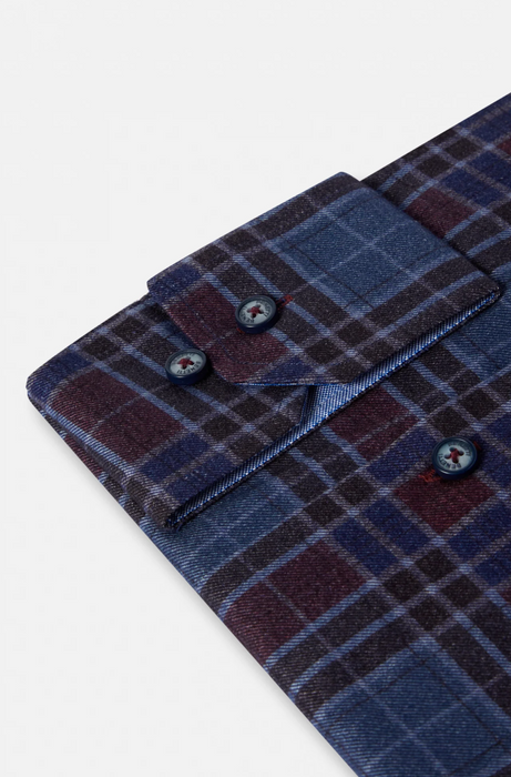Benetti Eric Check Shirt - Bordo - jjdonnelly