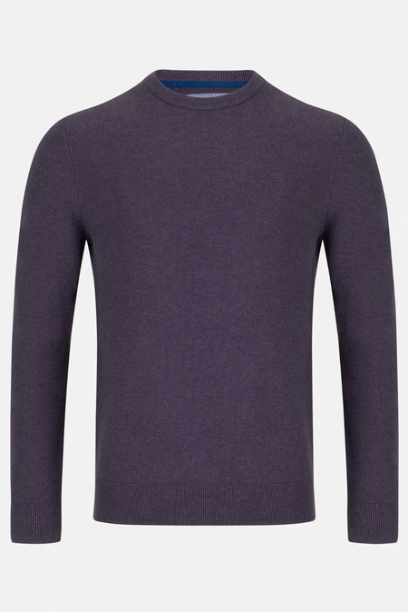 Benetti Dawson Crew Neck Knitwear - Grape - jjdonnelly