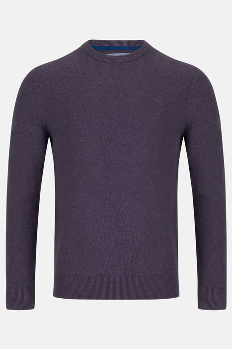 Benetti Dawson Crew Neck Knitwear - Grape - jjdonnelly
