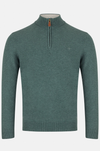 Benetti Quinn 1/4 Zip Knitwear - Sage - jjdonnelly
