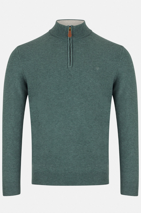 Benetti Quinn 1/4 Zip Knitwear - Sage - jjdonnelly
