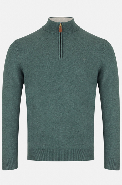 Benetti Quinn 1/4 Zip Knitwear - Sage - jjdonnelly