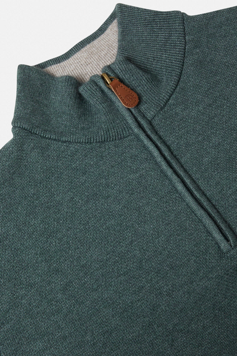 Benetti Quinn 1/4 Zip Knitwear - Sage - jjdonnelly