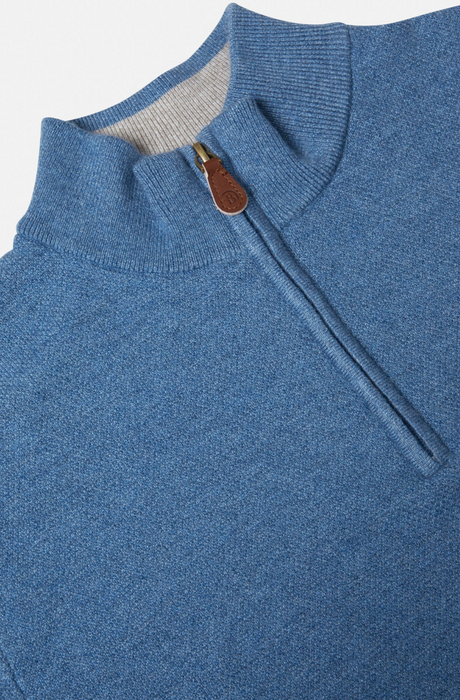Benetti Quinn 1/4 Zip Knitwear - Blue - jjdonnelly
