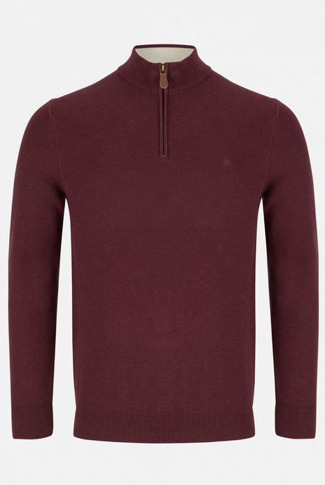 Benetti Dawson 1/4 Zip - Wine - jjdonnelly