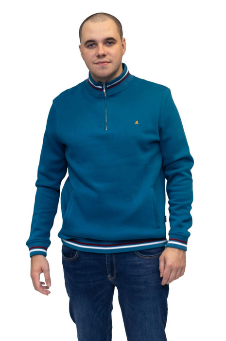 Mineral Toprak 1/4 Zip Sweater - Teal