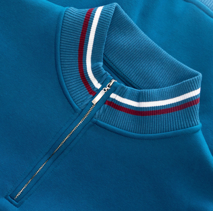 Mineral Toprak 1/4 Zip Sweater - Teal