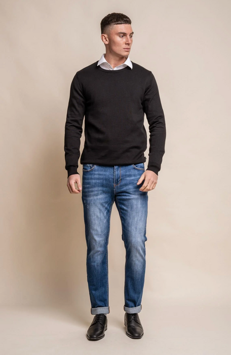 Cavani Crew Neck Knitwear - Black