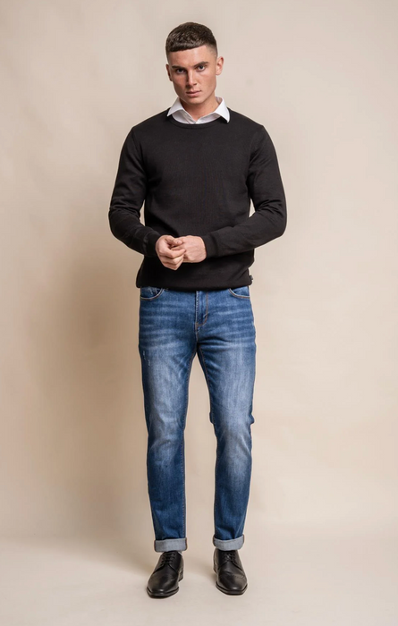Cavani Crew Neck Knitwear - Black