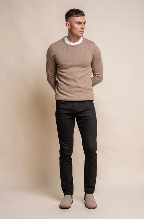 Cavani Crew Neck Knitwear - Fawn