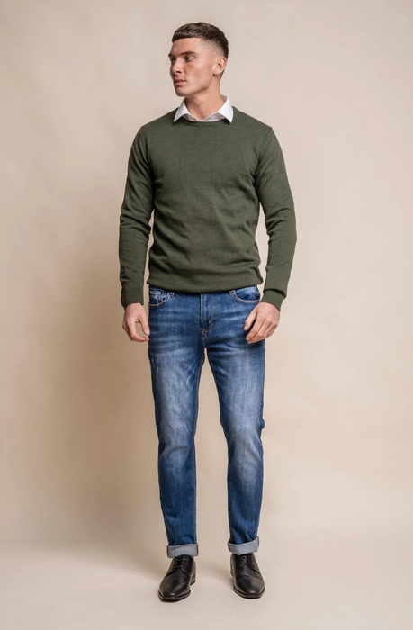 Cavani Crew Neck Knitwear - Olive