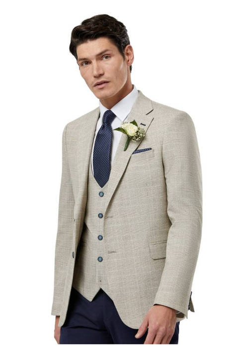 Benetti Phillip Tailored Fit Blazer - Stone