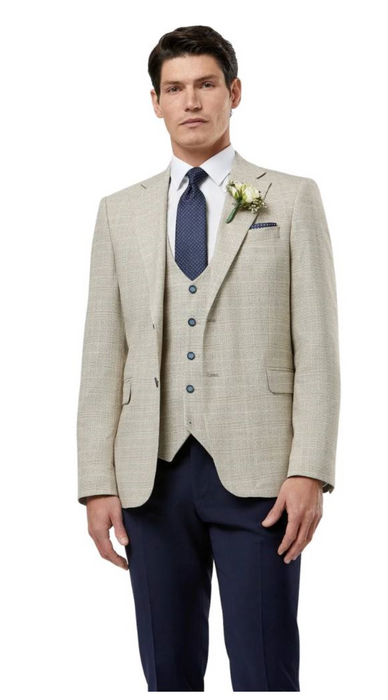 Benetti Phillip Tailored Fit Blazer - Stone
