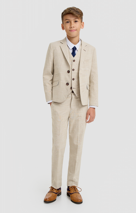 Cavani Boys Camden Beige Suit - jjdonnelly