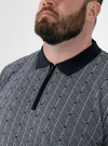 Duke Perry Knitted Polo Shirt - Navy - jjdonnelly