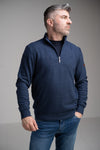 Mineral Kentucky Half Zip Sweatshirt - Indigo - jjdonnelly