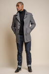Cavani Nelson Wool Overcoat - Slate Grey - jjdonnelly