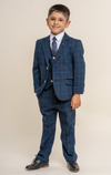 Cavani Boys Cody Blue Tweed Suit - jjdonnelly