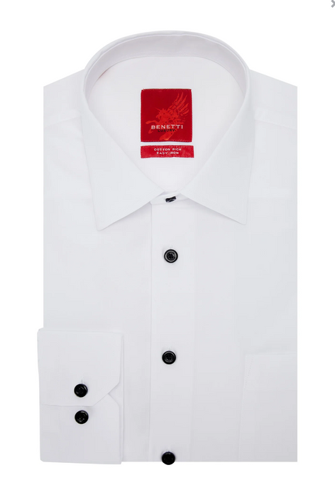 Benetti Preston Comfort Fit Shirt - White - jjdonnelly