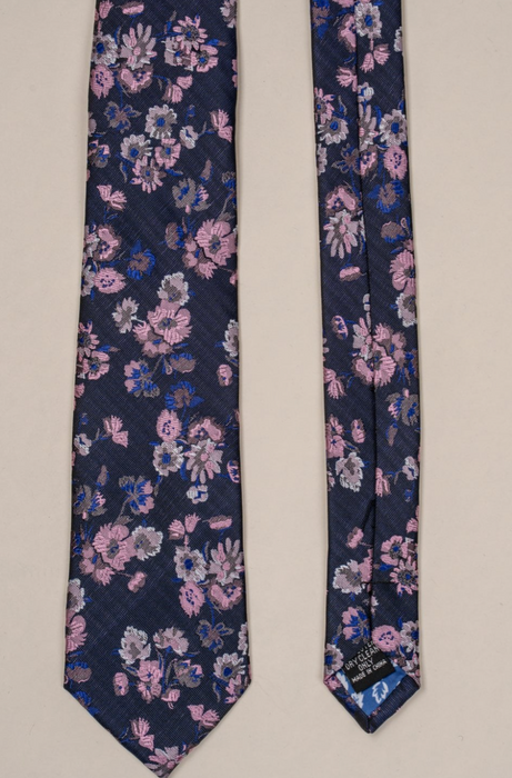 Cavani Floral Tie Set - Navy/Lilac - jjdonnelly