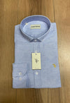 Tom Penn Slim Fit Oxford Shirt - Blue - jjdonnelly