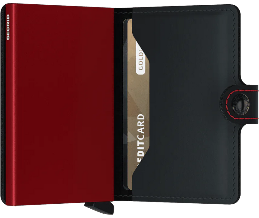 Secrid Mini Wallet - Matte Black & Red - jjdonnelly